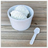 A Picture of product BWK-TASTERSPOON Boardwalk® Heavyweight Polypropylene Cutlery Tasting Spoon. White. 3000/carton.