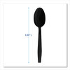 A Picture of product BWK-TEAHWPPBLA Boardwalk® Heavyweight Polypropylene Cutlery Teaspoon. Black. 1000/carton.