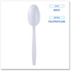 A Picture of product BWK-TSHWPPWIW Boardwalk® Heavyweight Wrapped Polypropylene Cutlery Teaspoon. White. 1,000/carton.