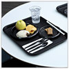 A Picture of product BWK-TSHWPSBIW Boardwalk® Wrapped Heavyweight Polystyrene Cutlery Teaspoon. Black. 1000 spoons/carton.