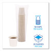 A Picture of product BWK-WHT4HCUP Boardwalk® Paper Hot Cups 4 oz, White, 50 Cups/Sleeve, 20 Sleeves/Carton