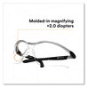A Picture of product MMM-1137500000 3M™ BX™ Molded-In Diopter Safety Glasses 2.0+ Strength, Silver/Black Frame, Clear Lens