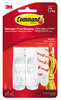 A Picture of product MMM-17001ES Command™ General Purpose Hooks Medium, Plastic, White, 3 lb Capacity, 2 and 4 Strips/Pack