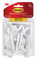 A Picture of product MMM-17001MPES Command™ General Purpose Hooks Medium, Plastic, White, 3 lb Capacity, 20 and 24 Strips/Pack