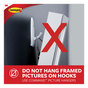 A Picture of product MMM-17005ES Command™ Spring Hook Plastic, White, 0.25 lb Capacity, 1 and 2 Strips/Pack