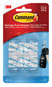 A Picture of product MMM-17006CLRES Command™ Clear Hooks and Strips Mini, Plastic, 0.5 lb Capacity, 6 8 Strips/Pack