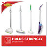 A Picture of product MMM-17007HW2ES Command™ Broom Gripper 3.12w x 1.85d 3.34h, White/Gray, 2 Grippers/4 Strips