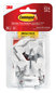 A Picture of product MMM-17067MPES Command™ General Purpose Hooks Small, Metal, White/Silver, 0.5 lb Capacity, 28 and 32 Strips/Pack