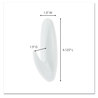 A Picture of product MMM-170834ES Command™ General Purpose Hooks Large, Plastic, White, 5 lb Capacity, 4 and 6 Strips/Pack