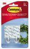 A Picture of product MMM-17091CLRES Command™ Clear Hooks and Strips Medium, Plastic, 2 lb Capacity, 4 Strips/Pack