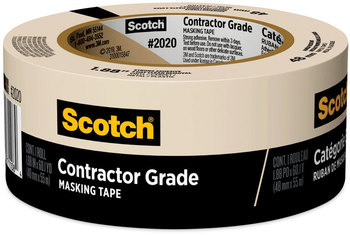 Scotch® Commercial-Grade Masking Tape for Production Painting 3" Core, 1.88" x 60 yds, Natural