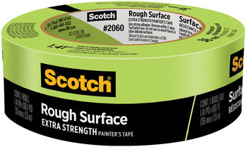 Scotch® Rough Surface Extra Strength Painter's Tape 3" Core, 1.41" x 60.1 yds, Green
