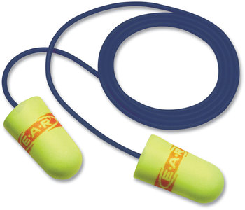 3M™ E·A·Rsoft™ Metal Detectable Soft Foam Earplugs E-A-Rsoft 32 dB NRR, Yellow, 200/Box