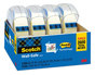 A Picture of product MMM-4183 Scotch® Wall-Safe Tape with Dispenser, 1" Core, 0.75" x 54.17 ft, Clear, 4/Pack