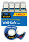 A Picture of product MMM-4183 Scotch® Wall-Safe Tape with Dispenser, 1" Core, 0.75" x 54.17 ft, Clear, 4/Pack