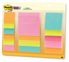 A Picture of product MMM-442315SSMIA Post-it® Notes Super Sticky Pads in Supernova Neon Colors (6) Unruled 2" x (5) 3" (4) Note Ruled 4" 45 Sheets/Pad, 15 Pads/Set