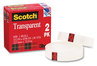 A Picture of product MMM-600H2 Scotch® Transparent Tape 1" Core, 0.5" x 36 yds, Crystal Clear, 2/Pack