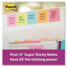 A Picture of product MMM-6228SSMIA Post-it® Notes Super Sticky Pads in Supernova Neon Colors Collection 2" x 90 Sheets/Pad, 8 Pads/Pack