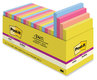 A Picture of product MMM-65424SSJOYCP Post-it® Notes Super Sticky Note Pads in Cabinet Pack. 3 X 3 in. Summer Joy Colors Collection. 70 sheets/pad, 24 pads/pack.