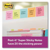 A Picture of product MMM-6545SSMIA Post-it® Notes Super Sticky Pads in Supernova Neon Colors Collection 3" x 90 Sheets/Pad, 5 Pads/Pack