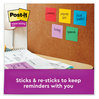 A Picture of product MMM-6545SSRR Post-it® Notes Super Sticky Self-Stick 3" x Saffron Red, 90 Sheets/Pad, 5 Pads/Pack