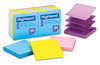 A Picture of product MMM-6549PUB Highland™ Self-Stick Pop-Up Notes. 3 x 3 in. Assorted Bright Colors. 100 sheets/pad, 12 pads/pack.