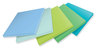 A Picture of product MMM-654R5S Post-it® Notes Super Sticky 100% Recycled Paper 3" x Oasis, 70 Sheets/Pad, 5 Pads/Pack