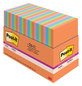 A Picture of product MMM-66024SSAUCP Post-it® Notes Super Sticky Pads in Energy Boost Colors Collection Note Ruled, 4" x 6", 45 Sheets/Pad, 24 Pads/Pack