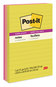 A Picture of product MMM-6603SSJOY Post-it® Notes Super Sticky Ruled Note Pads. 4 X 6 in. Summer Joy Collection Colors. 90 sheets/pad, 3 pads/pack.