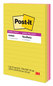 A Picture of product MMM-6603SSJOY Post-it® Notes Super Sticky Ruled Note Pads. 4 X 6 in. Summer Joy Collection Colors. 90 sheets/pad, 3 pads/pack.