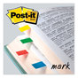 A Picture of product MMM-6834 Post-it® Flags Small Page in Dispensers, 0.5 x 1.75, Assorted Primary, 35/Color, 4 Dispensers/Pack