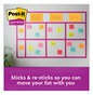 A Picture of product MMM-6845SSP Post-it® Notes Super Sticky Meeting in Energy Boost Colors Collection. 8 X 6 in. 45 sheets/pad, 4 pads/pack.