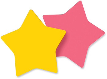 Post-it® Notes Die-Cut Star Shaped Notepads 2.6" x Assorted Colors, 75 Sheets/Pad, 2 Pads/Pack