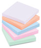 A Picture of product MMM-70005132637 Post-it® Notes Super Sticky Recycled in Wanderlust Pastel Colors Pastels Collection 3" x 65 Sheets/Pad, 6 Pads/Pack