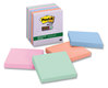 A Picture of product MMM-70005132637 Post-it® Notes Super Sticky Recycled in Wanderlust Pastel Colors Pastels Collection 3" x 65 Sheets/Pad, 6 Pads/Pack