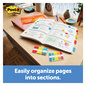 A Picture of product MMM-70005179232 Post-it® 1" Wide Tabs with Dispenser, Aqua, Lime, Red, Yellow, 88/Pack
