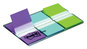 A Picture of product MMM-70071493244 Post-it® Flags 0.94" Wide with Dispenser, Bright Blue, Green, Purple, 60