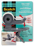 A Picture of product MMM-C19CLIP Scotch® Clip & Twist Desktop Tape Dispenser and with Roll, 1" Core, Plastic, Gray
