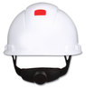 A Picture of product MMM-H701SFVUV 3M™ SecureFit™ H-Series Hard Hats H-700 Front-Brim Cap with UV Indicator, 4-Point Pressure Diffusion Ratchet Suspension, White