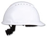 A Picture of product MMM-H701SFVUV 3M™ SecureFit™ H-Series Hard Hats H-700 Front-Brim Cap with UV Indicator, 4-Point Pressure Diffusion Ratchet Suspension, White