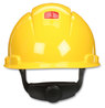 A Picture of product MMM-H702SFVUV 3M™ SecureFit™ H-Series Hard Hats H-700 Vented Cap with UV Indicator, 4-Point Pressure Diffusion Ratchet Suspension, Yellow