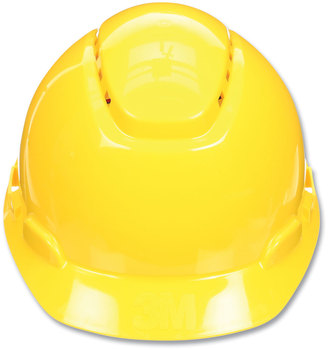 3M™ SecureFit™ H-Series Hard Hats H-700 Vented Cap with UV Indicator, 4-Point Pressure Diffusion Ratchet Suspension, Yellow