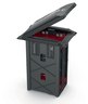 A Picture of product TRK-6032120 Tork Xpressnap® In-Counter Napkin Dispenser. 13.5 X 9.9 X 7 in. Licorice color.