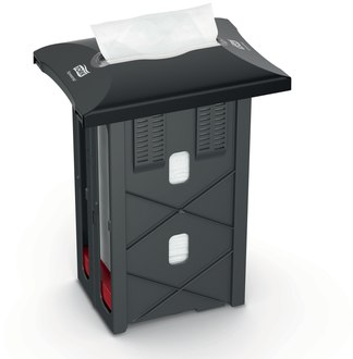 Tork Xpressnap® In-Counter Napkin Dispenser. 13.5 X 9.9 X 7 in. Licorice color.