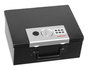 A Picture of product HWL-6108 Honeywell Steel Fireproof Safe with Keypad Lock. 0.27 cu ft. 12.7 X 10.4 X 5.5 in. Black.