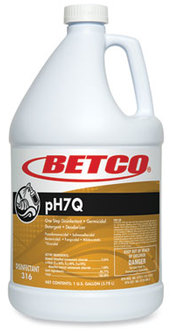 Betco® pH7Q Dual Neutral Disinfectant Cleaner. 1 gal. Lemon scent. 4 bottles/carton.