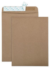 Quality Park™ 100% Recycled Brown Kraft Redi-Strip™ Envelope,  9 x 12, Brown Kraft, 100/Box