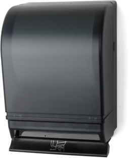 Roll Towel Dispenser with Lever.  Smoke Color.