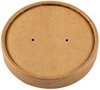 A Picture of product ACR-CL81216N AmerCareRoyal Vented Paper Food Container Lids. 3-3/4 in. 8-16 oz. Kraft. 500/case.