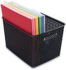 A Picture of product AVT-36006 Advantus Plastic Weave Bin Large, 13.5" x 10.5" 8.75", Black
